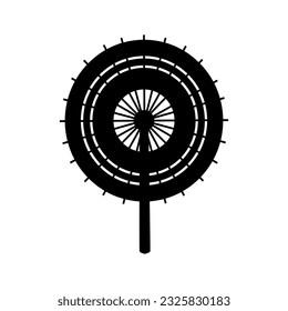 Hand fan icon vector. Fan illustration sign. Hot symbol or logo.