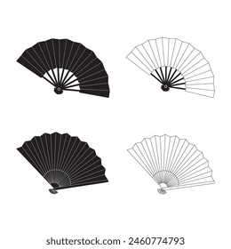 Hand fan icon vector illustration symbol design