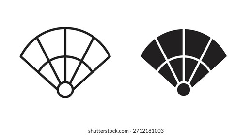 Hand fan icon in vector. Logotype