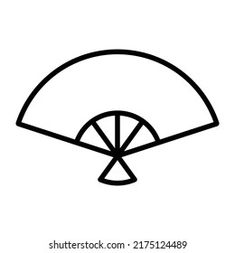 Hand fan icon vector on trendy design.