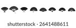 Hand fan icon vector set. Fan illustration sign collection. Hot symbol or logo.