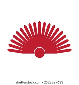 hand fan icon. hand fan vector in white background. vector illustration.