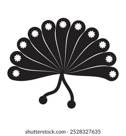 hand fan icon. hand fan vector in white background. vector illustration.