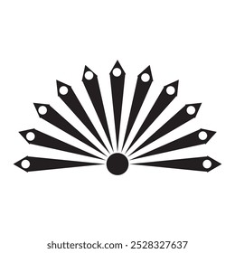 hand fan icon. hand fan vector in white background. vector illustration.