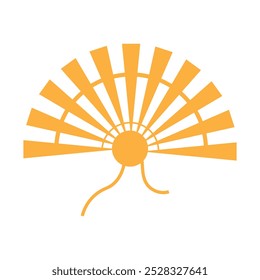 hand fan icon. hand fan vector in white background. vector illustration.