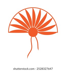 hand fan icon. hand fan vector in white background. vector illustration.