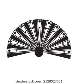 hand fan icon. hand fan vector in white background. vector illustration.