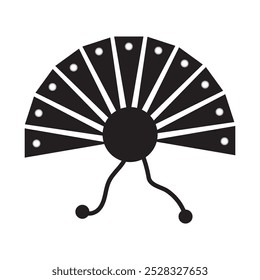 hand fan icon. hand fan vector in white background. vector illustration.