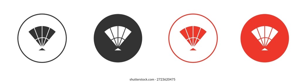 Icono de ventilador de mano. Diseño de Vector de Web