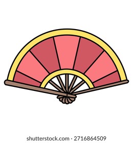 Hand Fan Isolated Illustration Elements