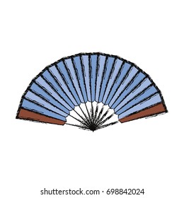 Hand fan isolated vector illustration graphic design vector illustration graphic design