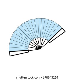 Hand fan isolated vector illustration graphic design vector illustration graphic design