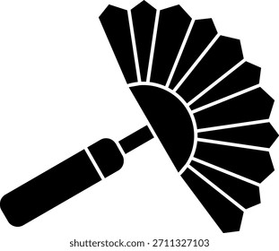 Hand fan Line vector Icon Design