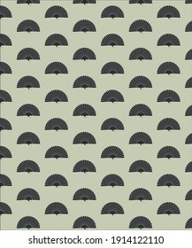 hand fan pattern background vector