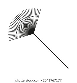 Hand fan shape. Radiating lines vector. Traditional cooling icon. Black graphic element.