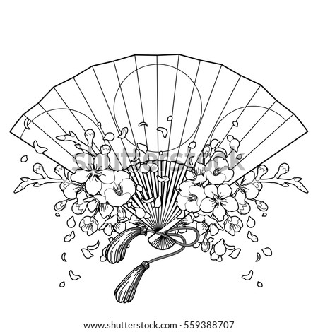 Download Immagine vettoriale a tema Hand Fan Traditional Japanese ...