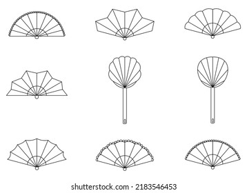 hand fan vector design illustration isolated on white background 