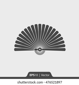 Hand fan vector icon for web and print