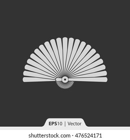 Hand fan vector icon for web and print