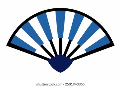 "Hand fan vector illustration, cartoon clipart, and line art design, ideal for digital and print graphics."






