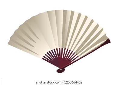 hand fan vector illustration isolated