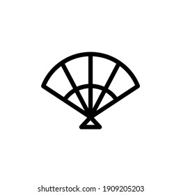 icono de línea vectorial de ventilador manual
