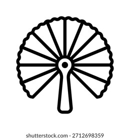 hand fan vector for website symbol icon presentation