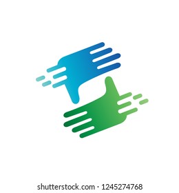 Hand Fast Logo in Vector