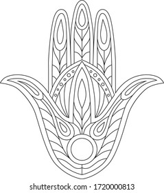 Hand of Fatima, a protective oriental amulet, a symbol of good luck and luck.