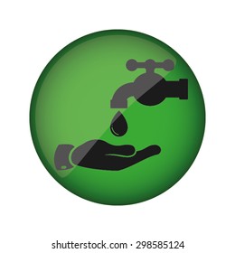 hand, faucet and drop