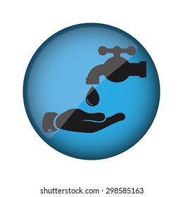 hand, faucet and drop