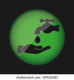 hand, faucet and drop
