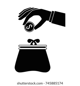 hand with female wallet