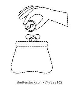 hand with female wallet