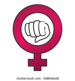 hand feminism related icon image vector illustration design 