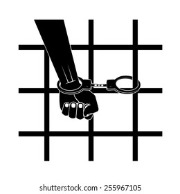 hand in fetters to a lattice