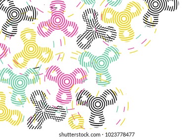 Hand fidget spinner. Stock vector illustration of a popular toy in moder style.