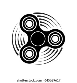 Hand Fidget Spinner Toy Icon - Stress And Anxiety Relief. Spinning Motion.