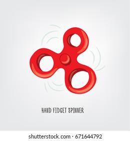 Hand fidget spinner toy vector illustrated. 