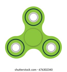 Hand fidget spinner toy. vector illustration