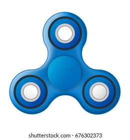 Hand fidget spinner toy. vector illustration