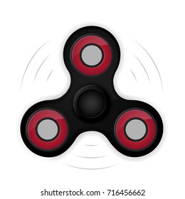 Hand fidget spinner toy. Vector illustration.