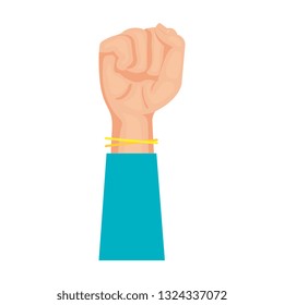 hand in fight signal isolated icon