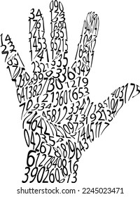 hand figure with intertwined complex numbers