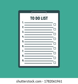 Hand filling checklist on To Do List. Vector Modern flat design concept for web banners, web sites, printed materials, infographics.