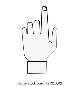Hand with finger up