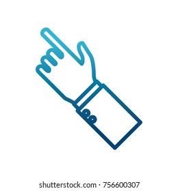 Hand with finger up
