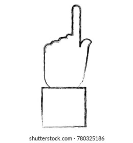 Hand with finger up