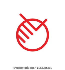 hand finger check mark symbol vector