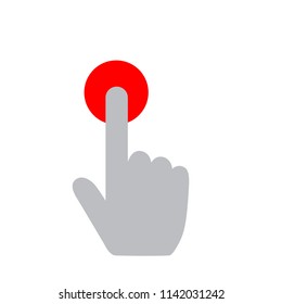 hand finger click icon vector isolated